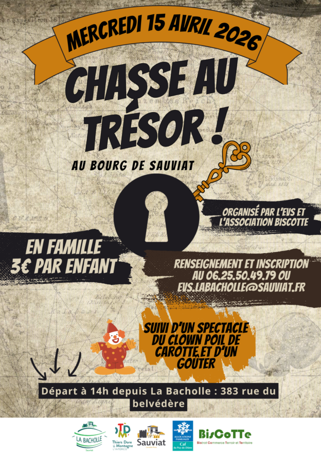 Chasse au trésor pendant les vacances de Pâques !