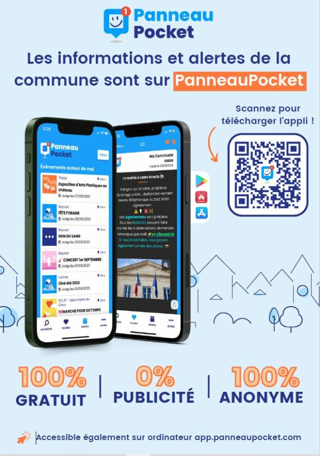 Tout l&rsquo;agenda de la commune dans sa poche avec PanneauPocket
